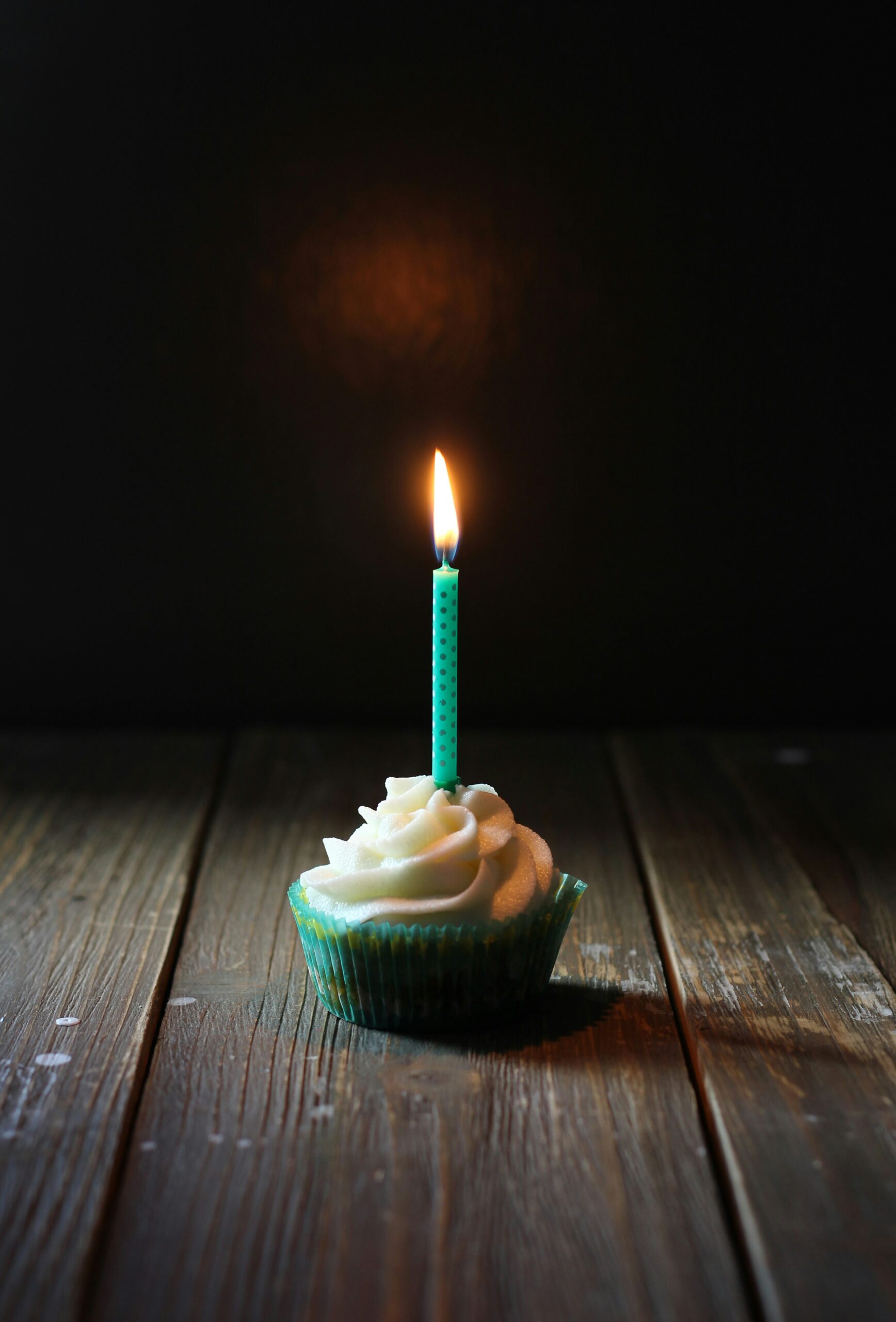 A birthday candle commemorates getting older.